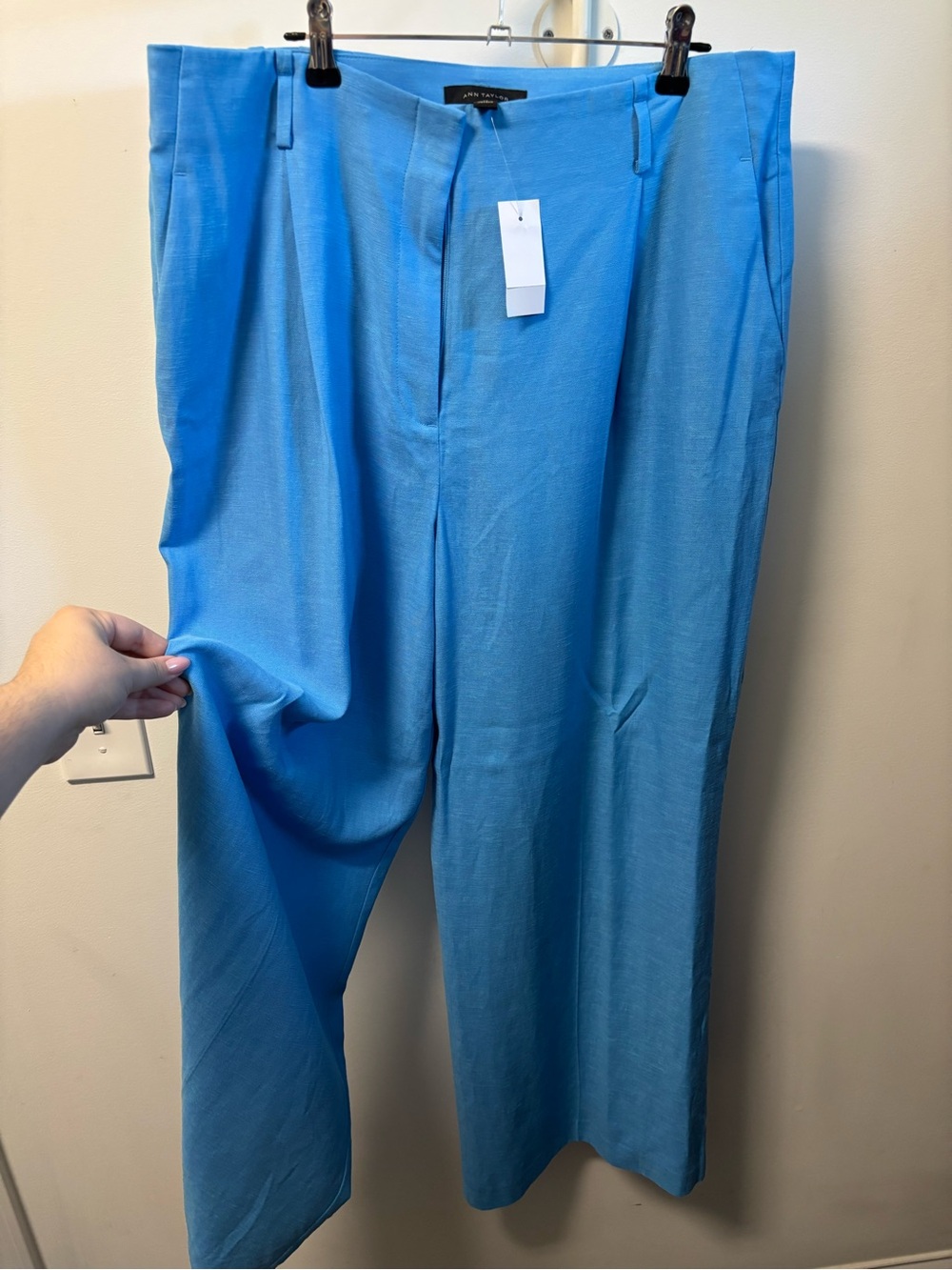 Ann Taylor Sky Blue Wide-Leg Trousers